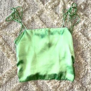 Urban Outfitters silk green top